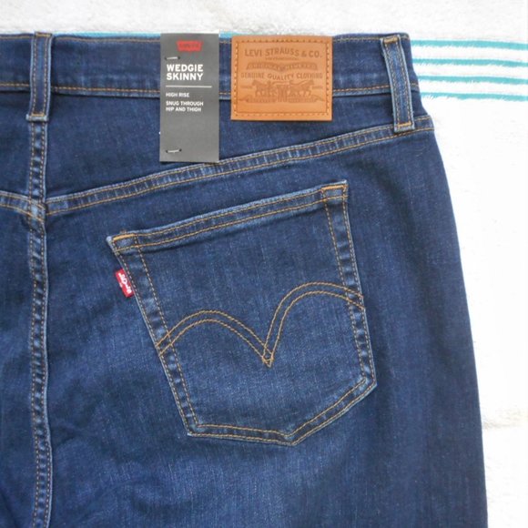 🌸SOLD🌸 New LEVI'S JEANS Size 20W Wedgie Skinny Denim - Picture 7 of 11
